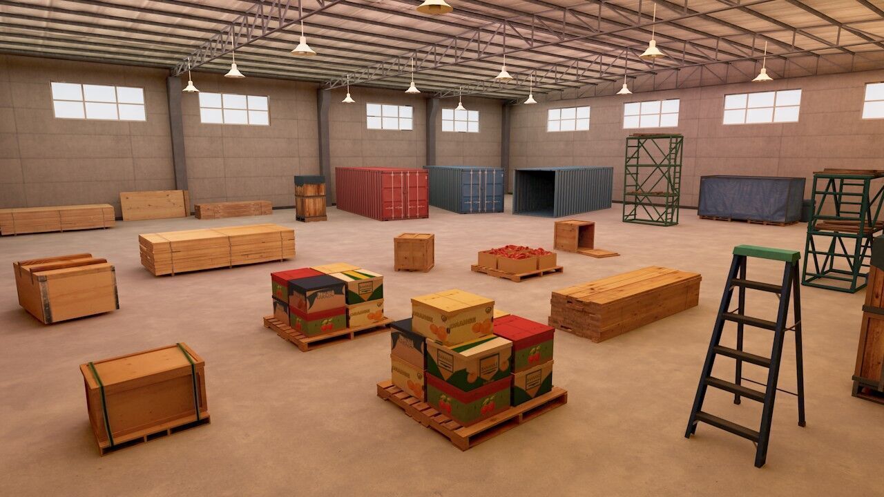 Warehouse Pack Low-poly 3D model_20