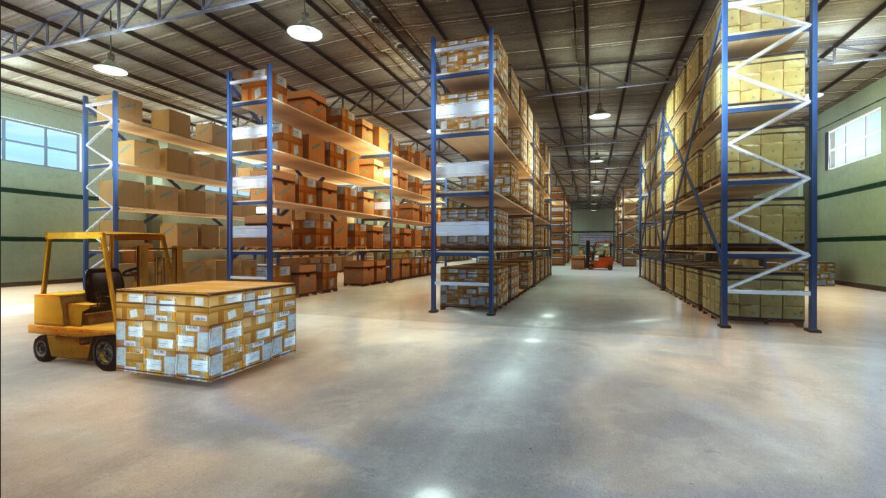 Warehouse Pack Low-poly 3D model_1