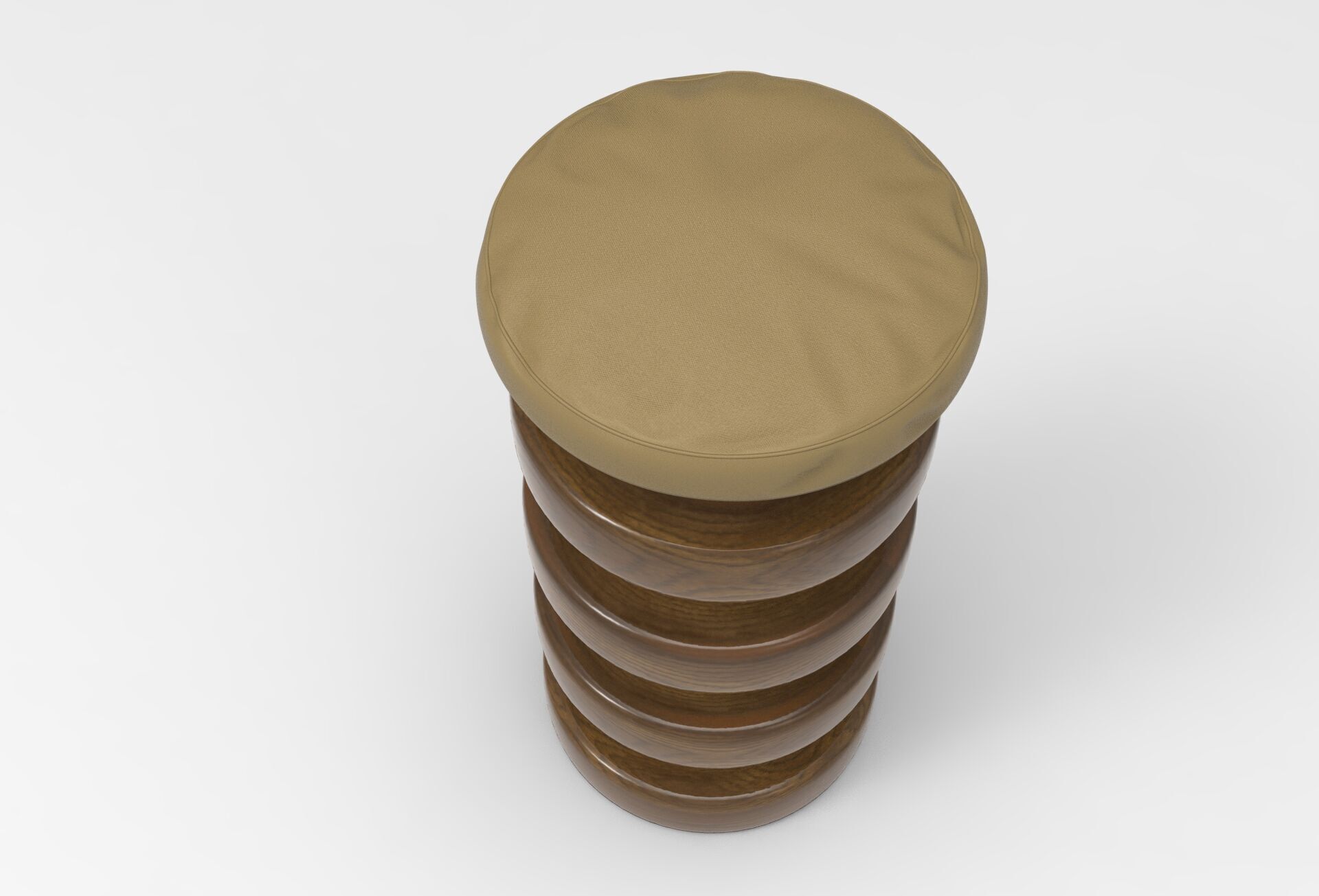 Lesgu Stool Low-poly 3D model_1
