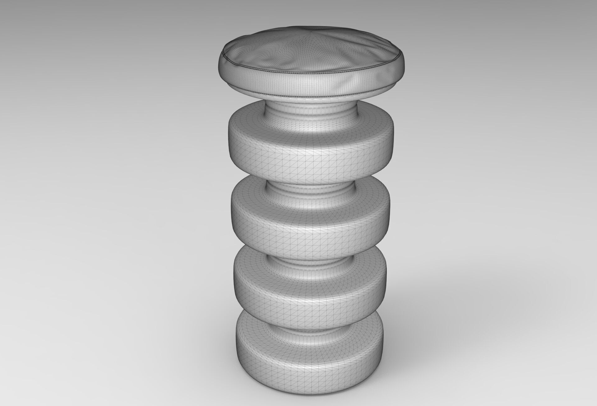 Lesgu Stool Low-poly 3D model_5