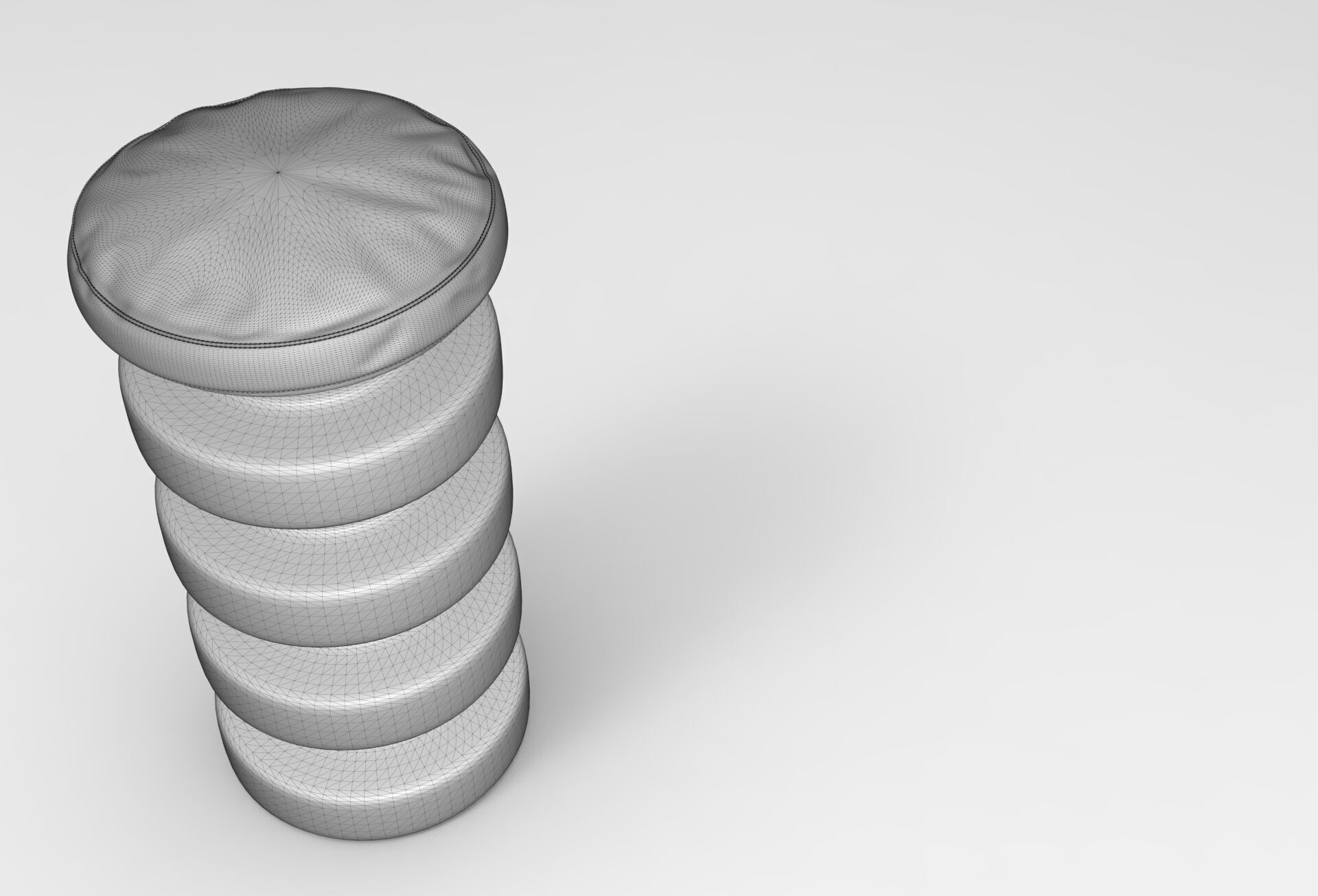 Lesgu Stool Low-poly 3D model_6