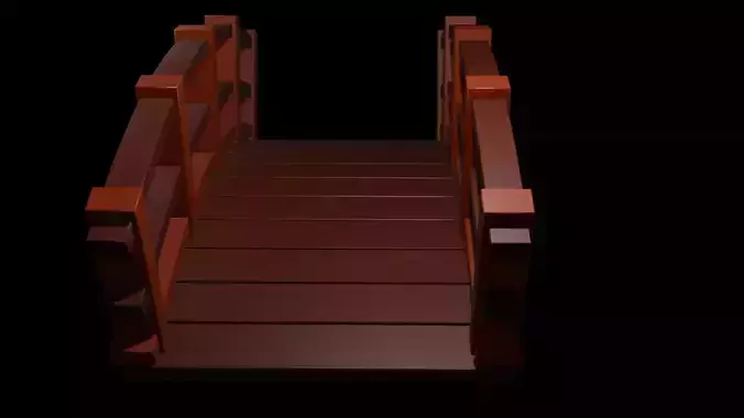 3D wooden bridge