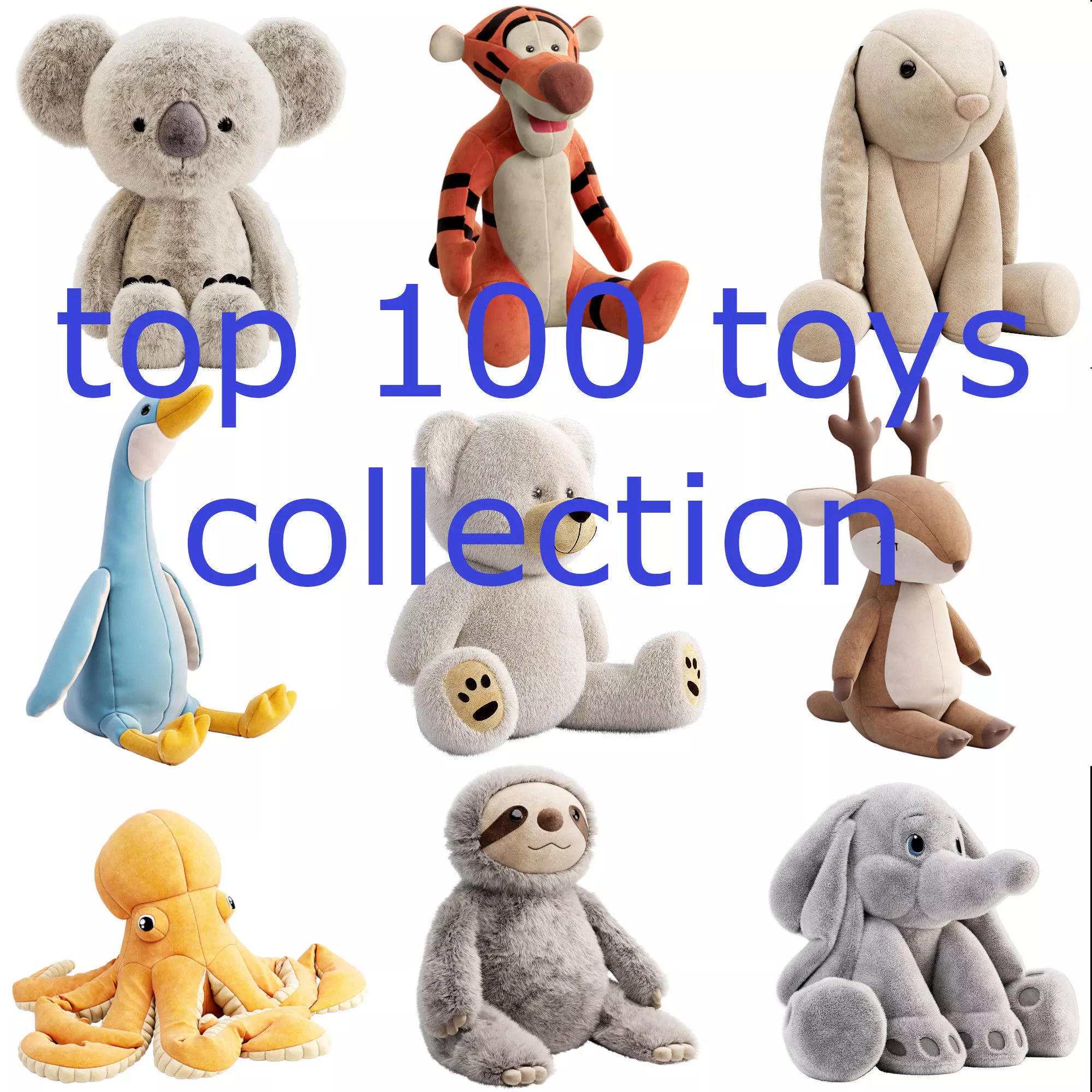 top 100 toys collection 3D model_0