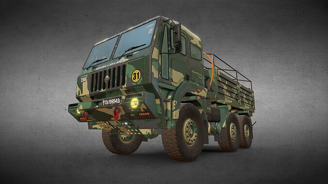 Army Truck Version 2 Low-poly 3D model