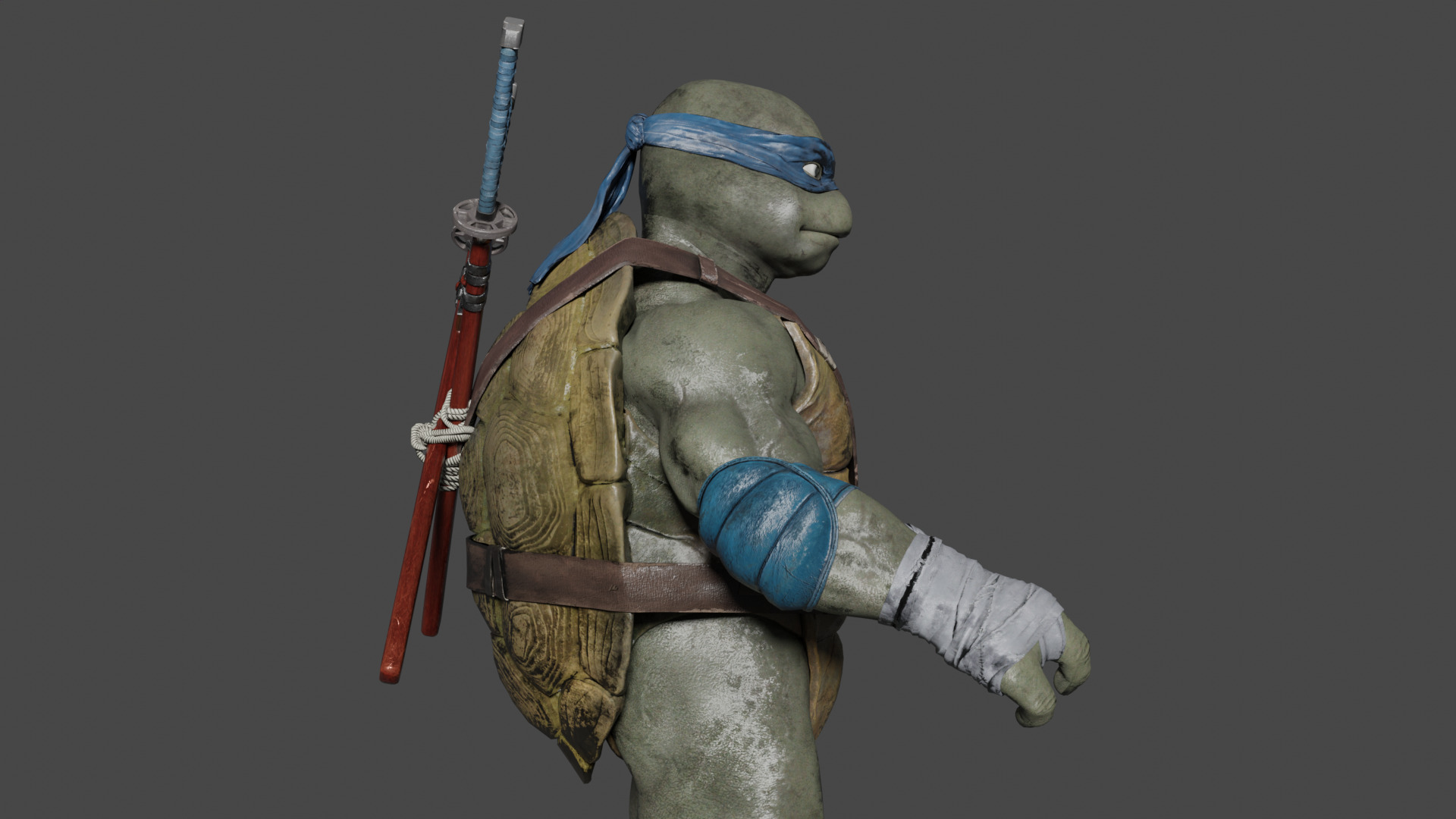 Leonardo Low-poly 3D model_3