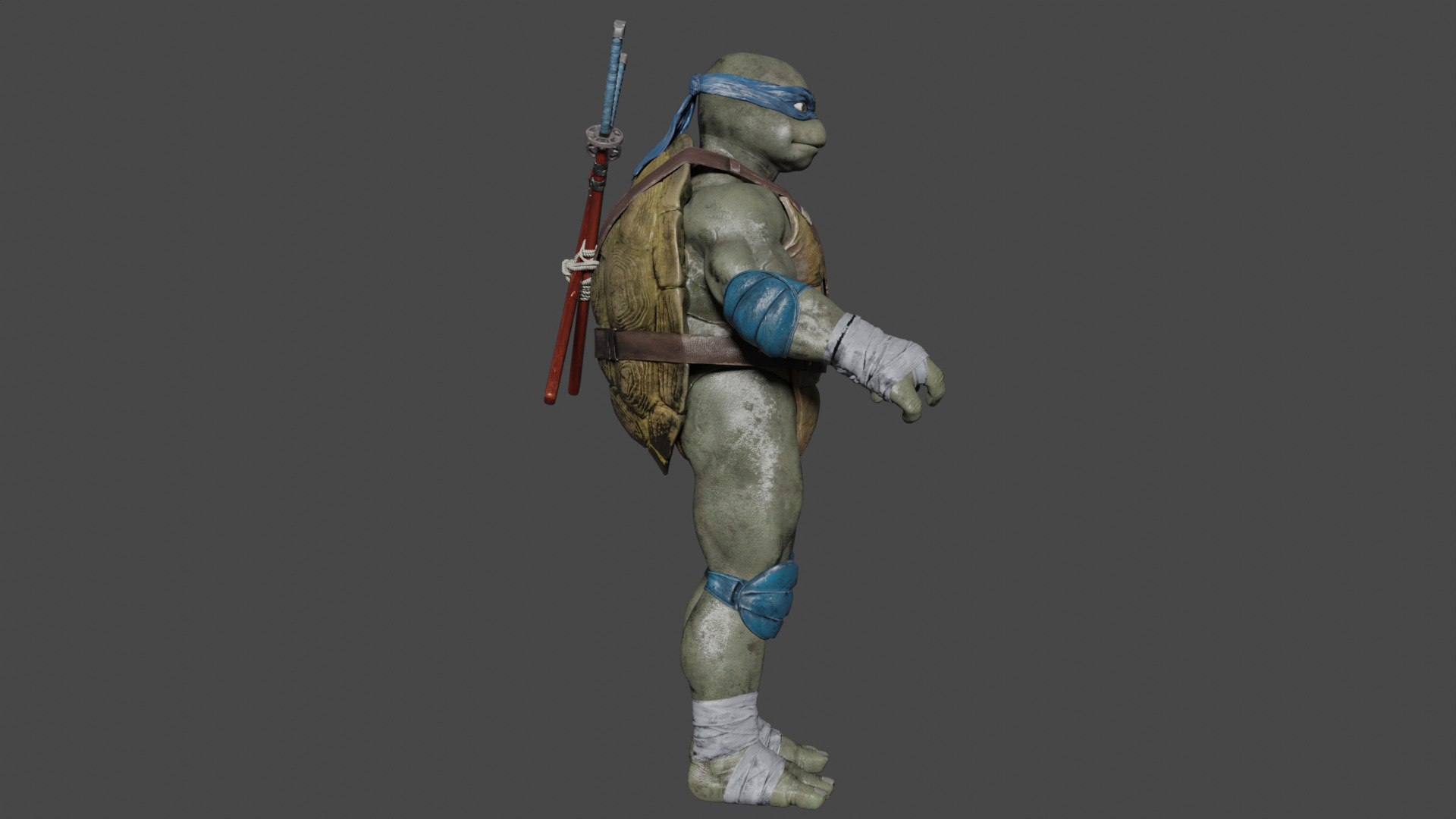 Leonardo Low-poly 3D model_2