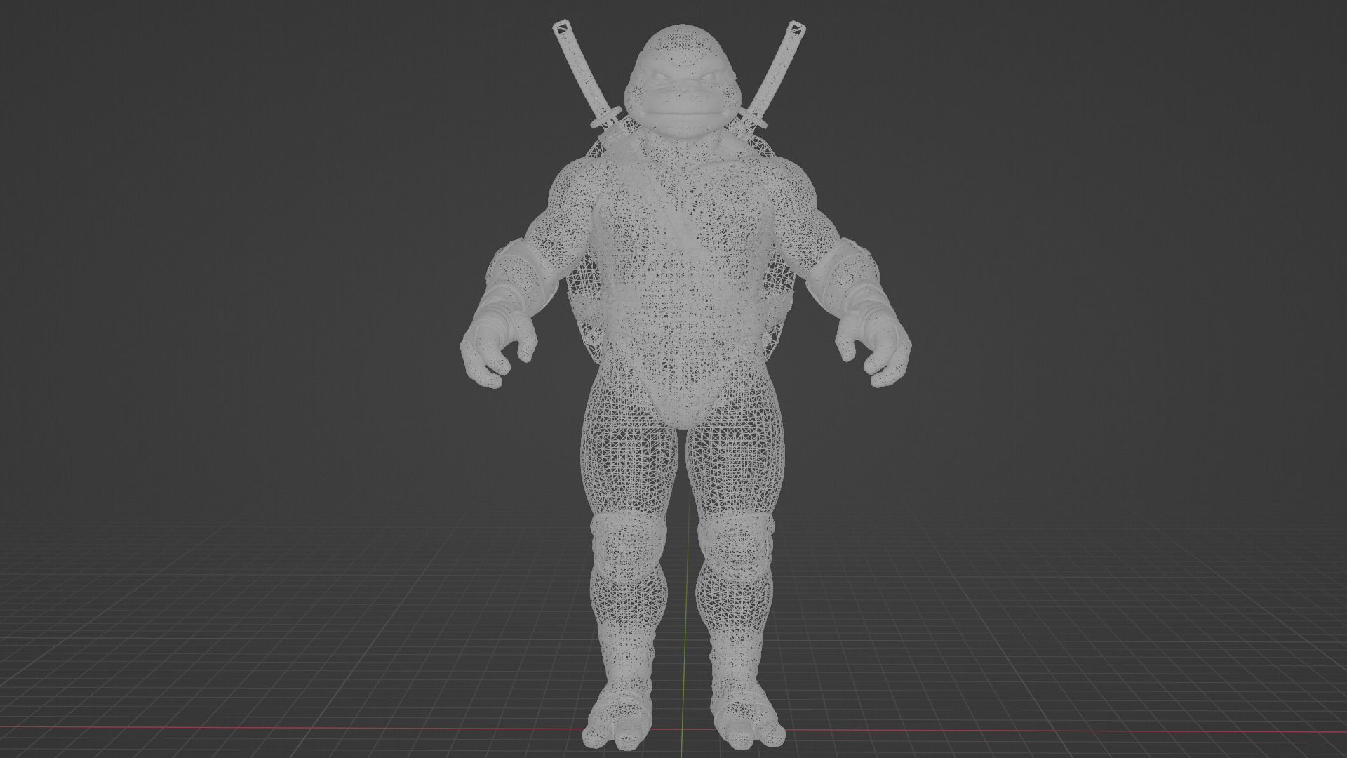 Leonardo Low-poly 3D model_6