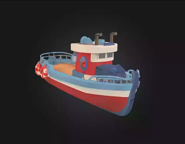 Harbor Tugboat  Reliable Workhorse of the Port 3D model