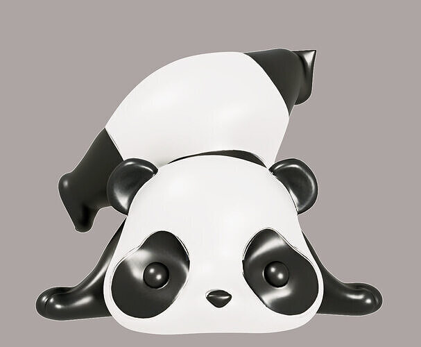 Panda Sculpture Free 3D model