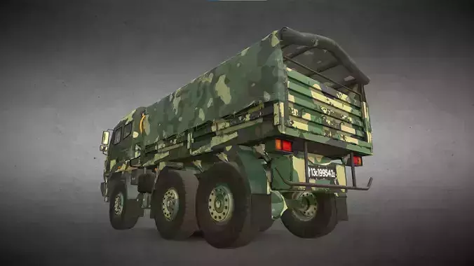 Army Truck Version 2 - Rolled Tarpaulin