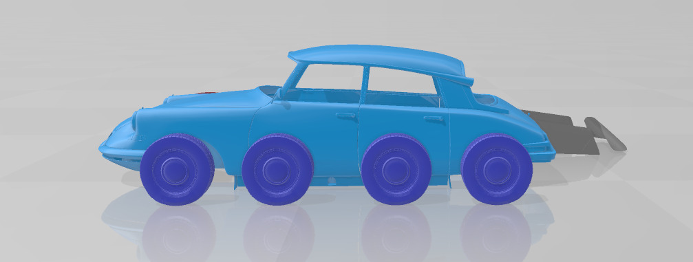 1955 Citroen DS 19 Vintage Elegance - Separate Parts Model 3D print model_2
