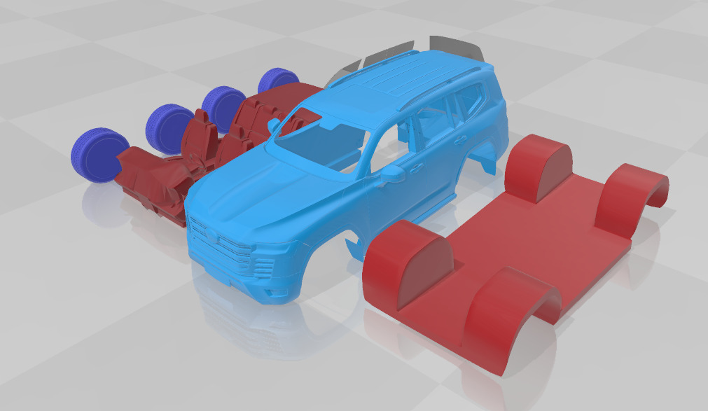 Toyota Land Cruiser 300 2022 - Separate Parts Model 3D print model_1