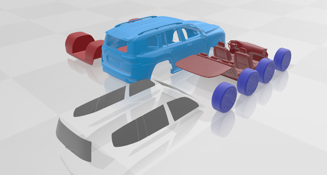 Toyota Land Cruiser 300 2022 - Separate Parts Model 3D print model_4
