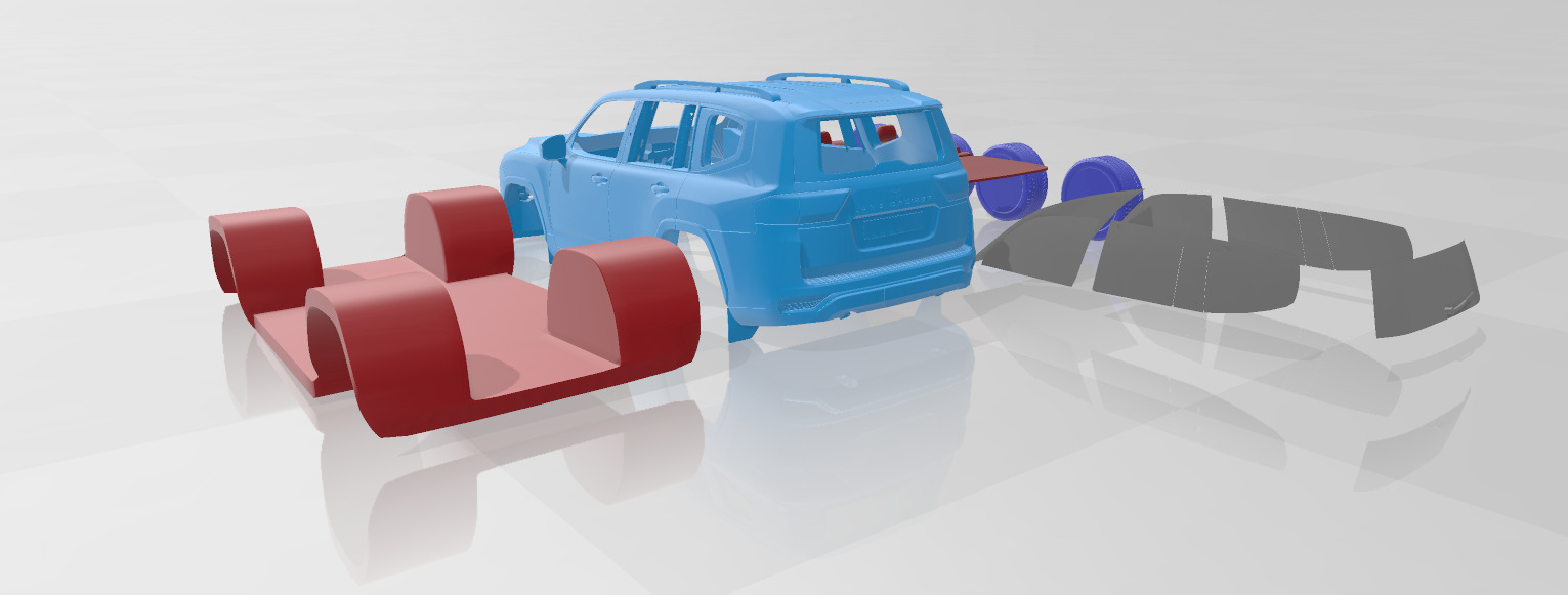 Toyota Land Cruiser 300 2022 - Separate Parts Model 3D print model_2