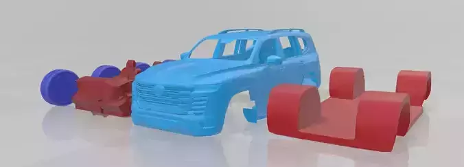 Toyota Land Cruiser 300 2022 - Separate Parts Model 3D print model