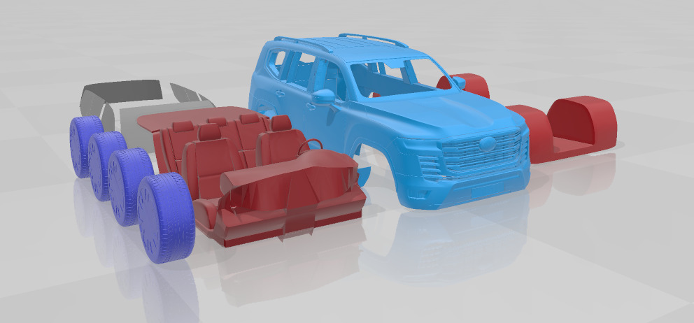 Toyota Land Cruiser 300 2022 - Separate Parts Model 3D print model_6
