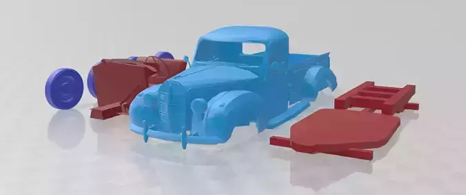 1938 Vairogs Pickup Truck - Separate Parts Model
