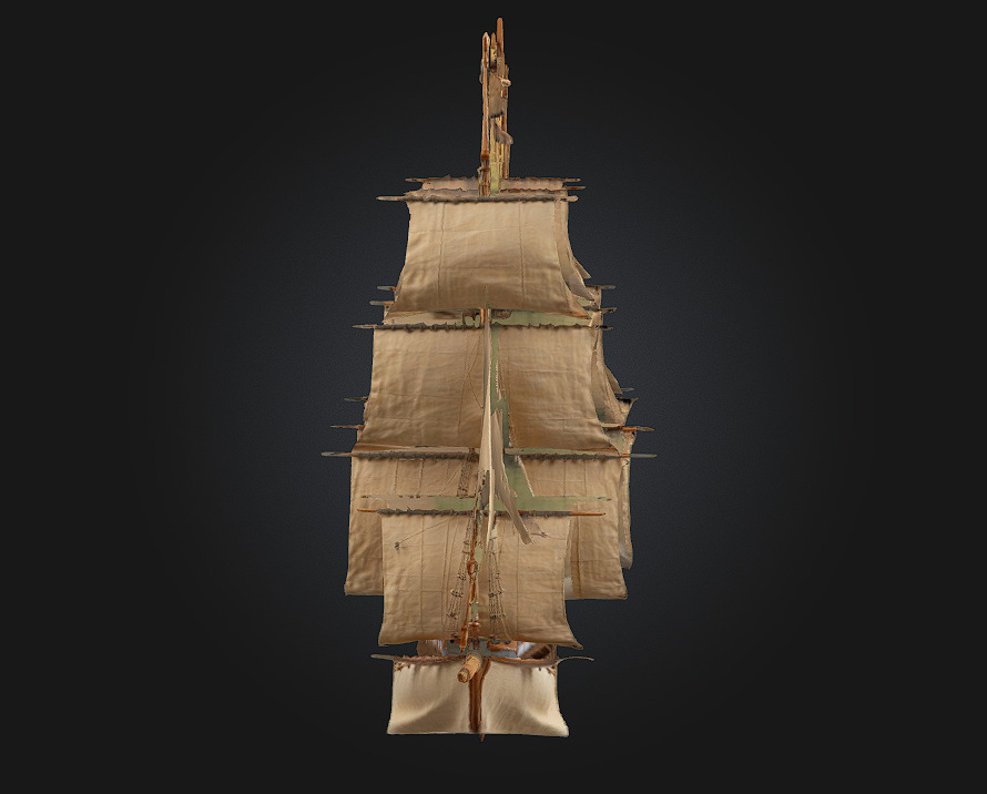 Golden Galleon Majestic Sailing Ship of the Seas 3D print model_5