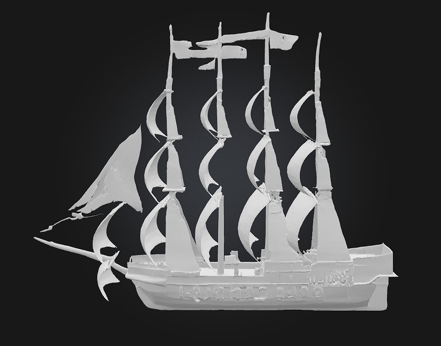 Golden Galleon Majestic Sailing Ship of the Seas 3D print model_9