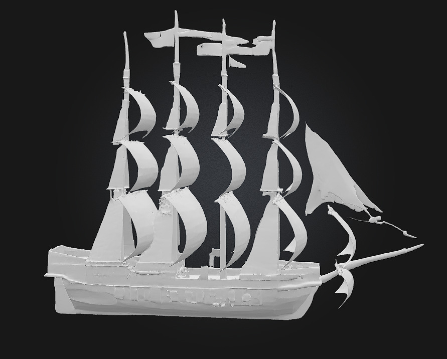 Golden Galleon Majestic Sailing Ship of the Seas 3D print model_8