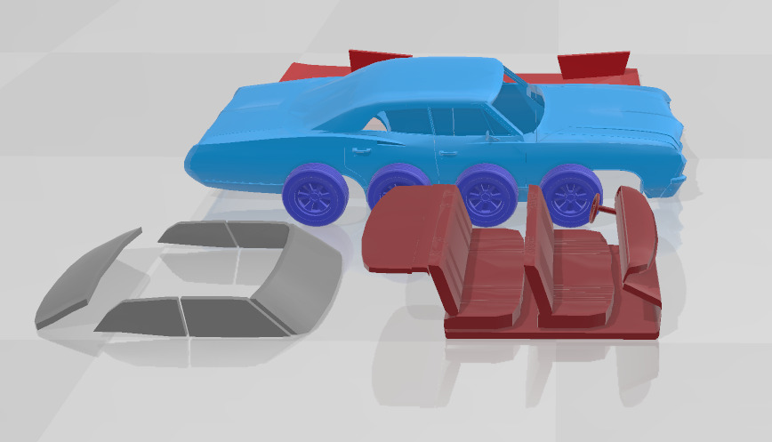 1965 Chevrolet Impala SS - Separate Parts Model 3D print model_6