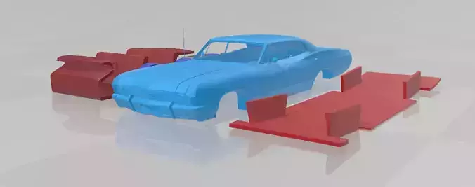 1965 Chevrolet Impala SS - Separate Parts Model 3D print model