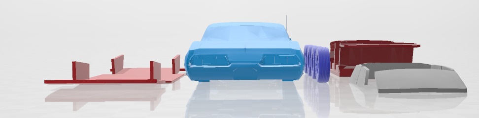 1965 Chevrolet Impala SS - Separate Parts Model 3D print model_4