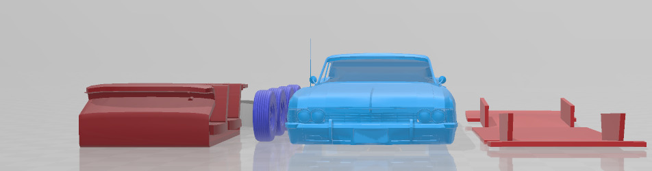 1965 Chevrolet Impala SS - Separate Parts Model 3D print model_8