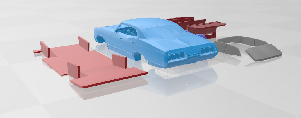 1965 Chevrolet Impala SS - Separate Parts Model 3D print model_3