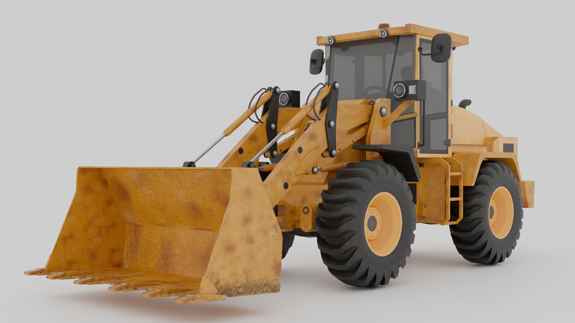 3D model Detailed 3D Model of a Construction Wheel Loader Blender VR ...