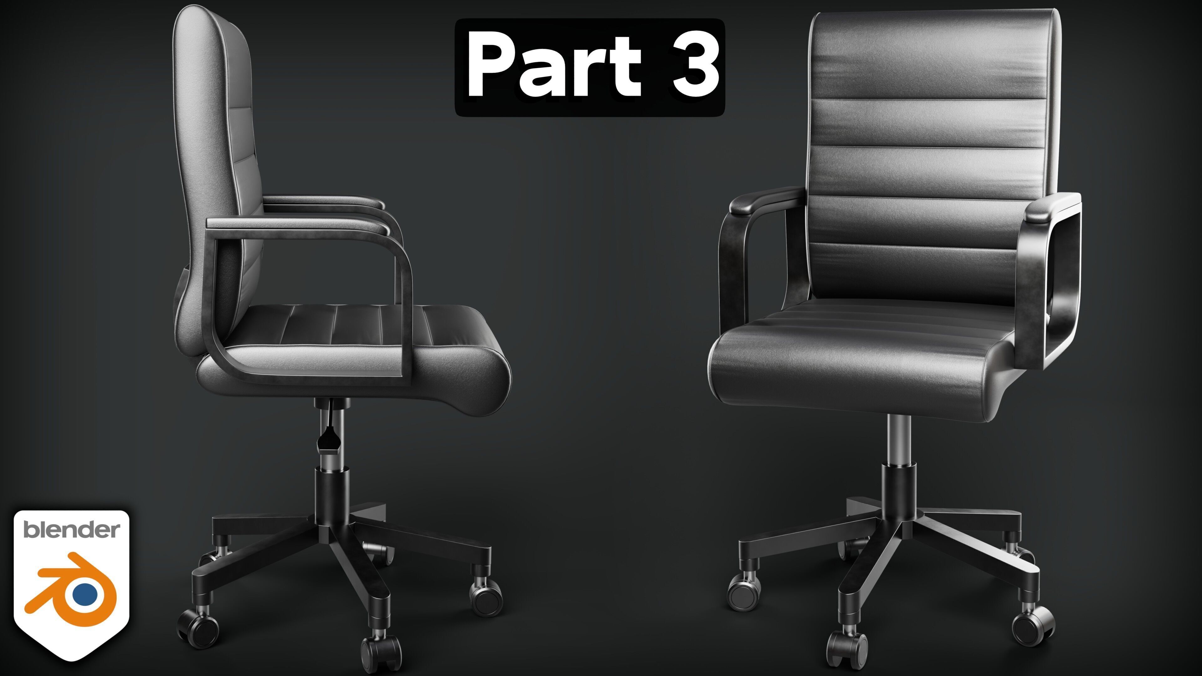 Realistic Office Chair 3D model_13