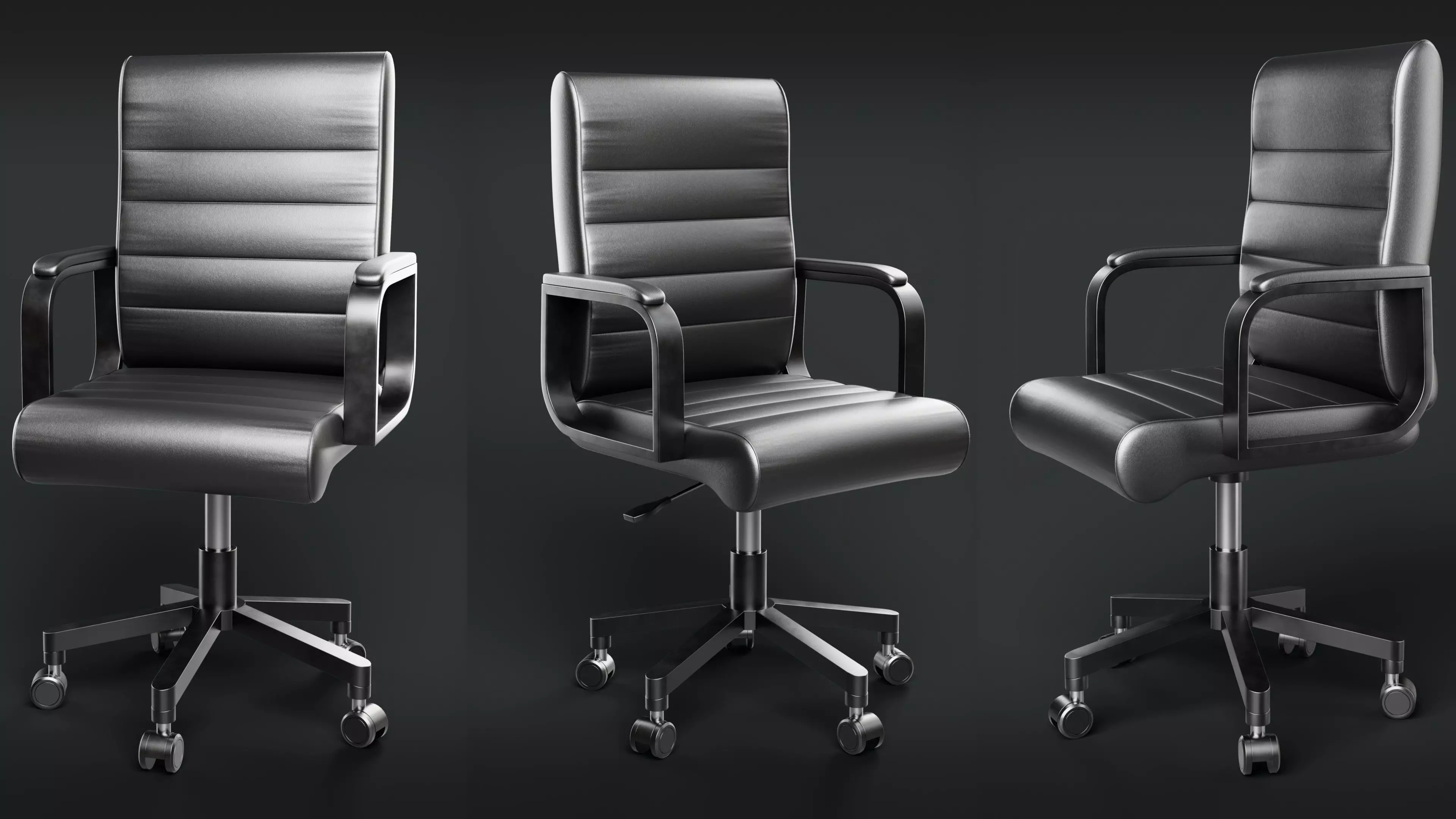 Realistic Office Chair 3D model_0