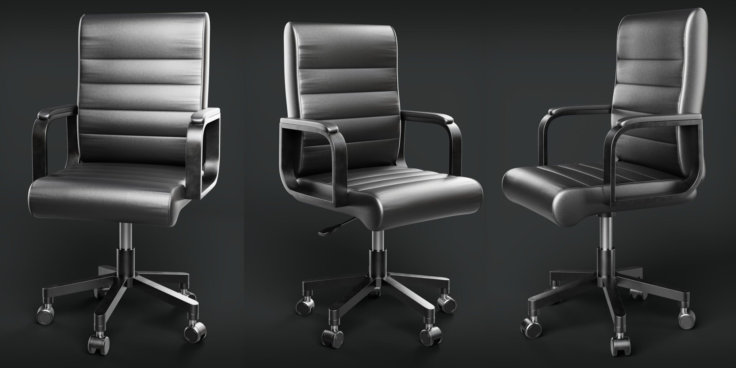 Realistic Office Chair 3D model_11