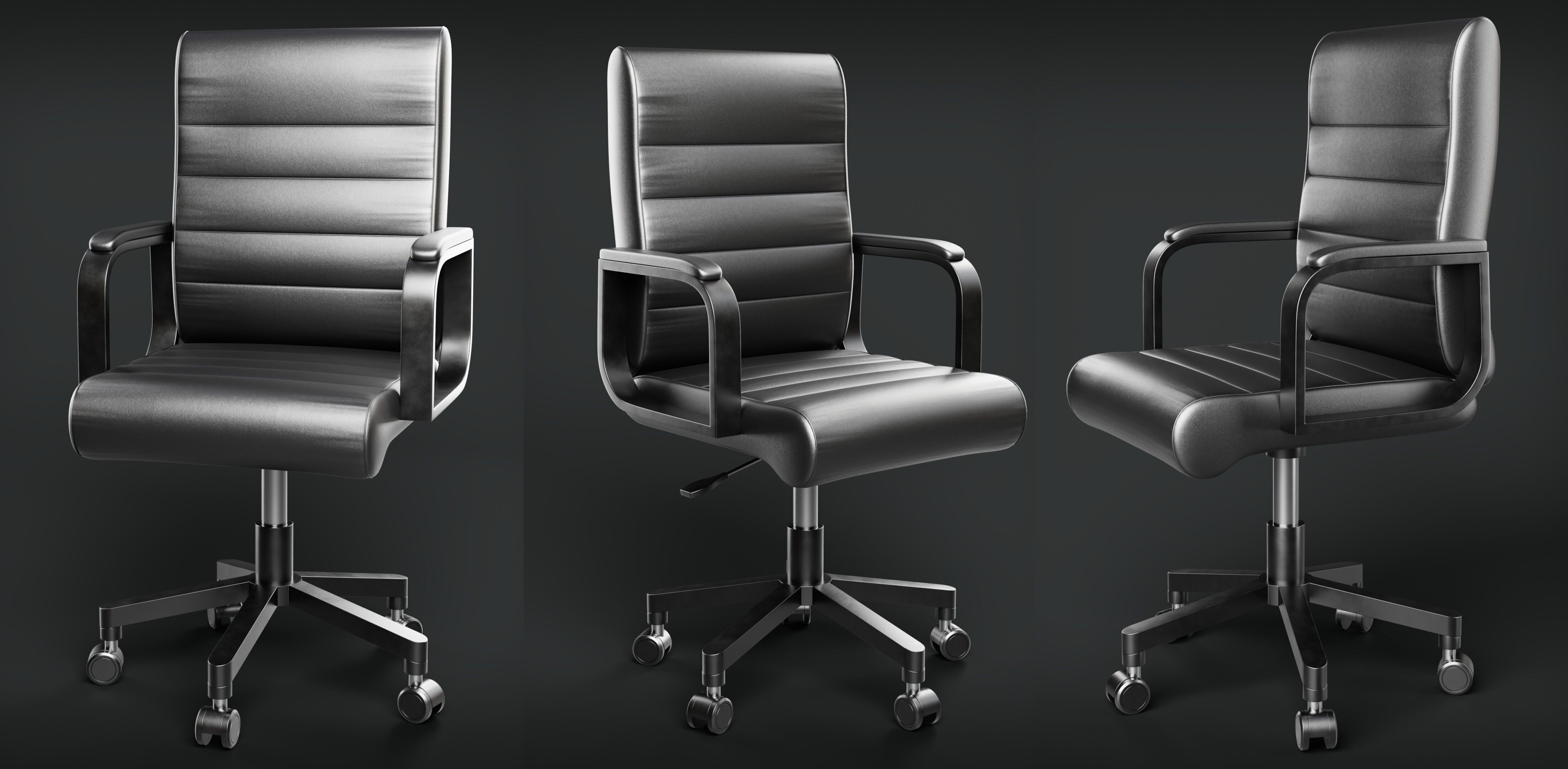 Realistic Office Chair 3D model_8