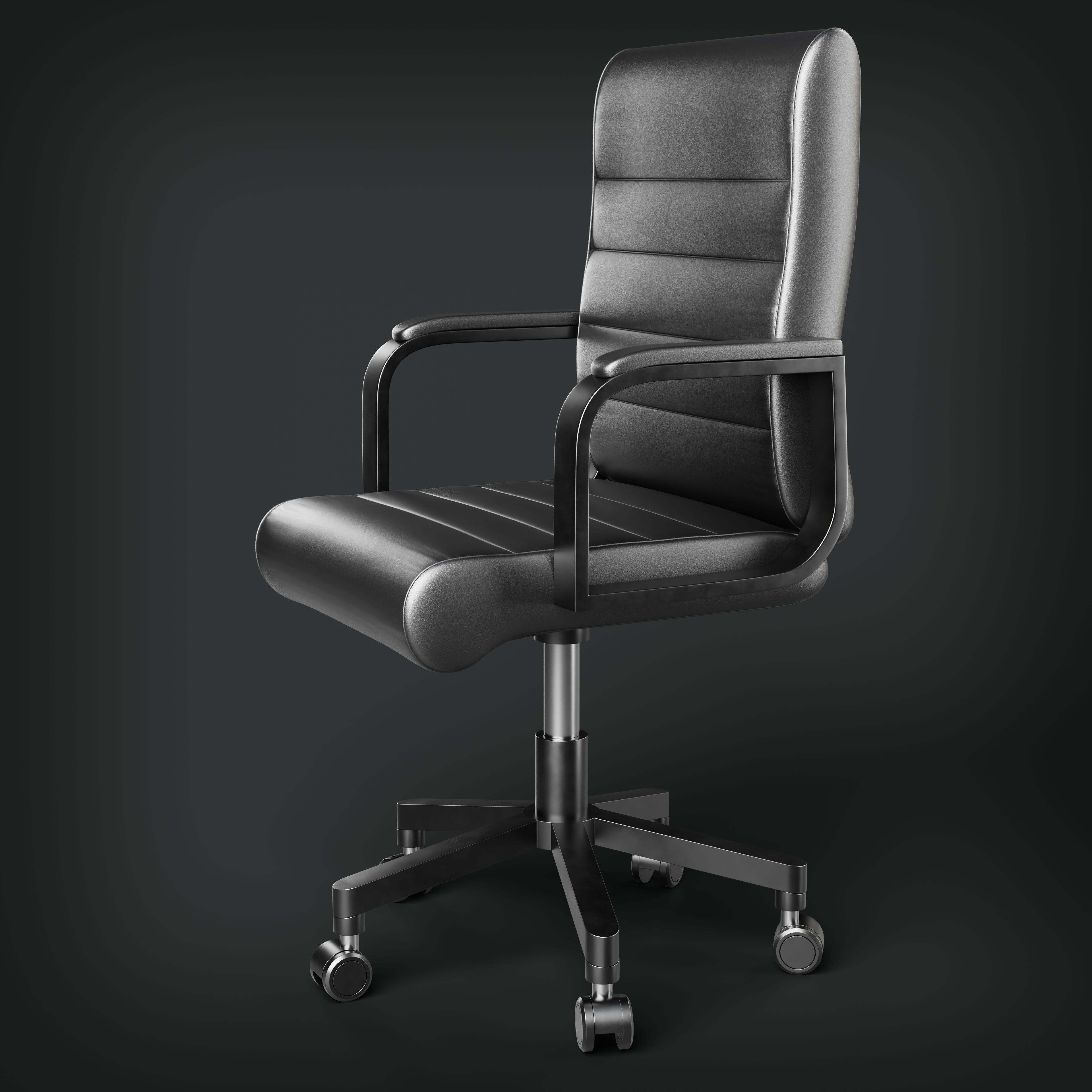 Realistic Office Chair 3D model_4