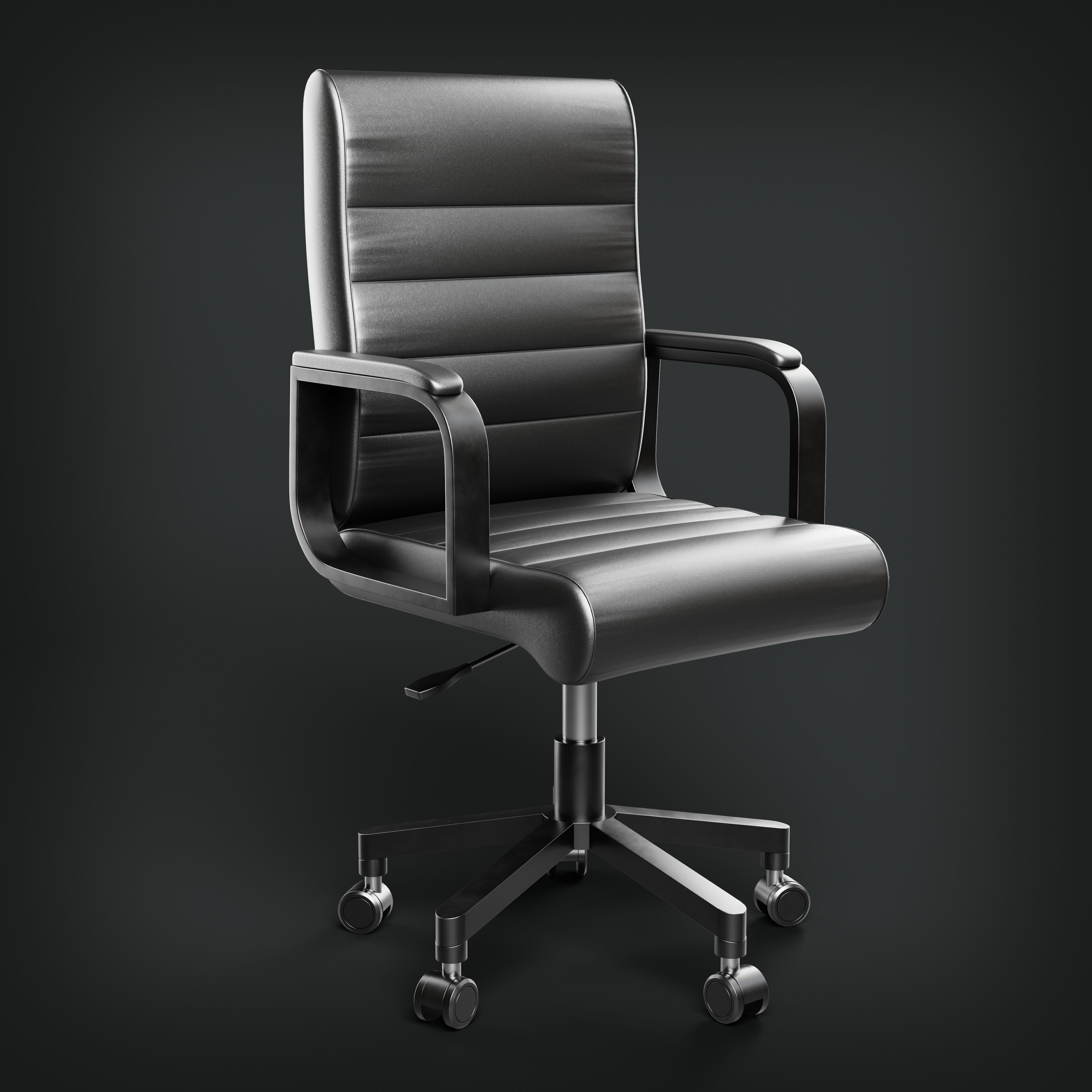 Realistic Office Chair 3D model_9
