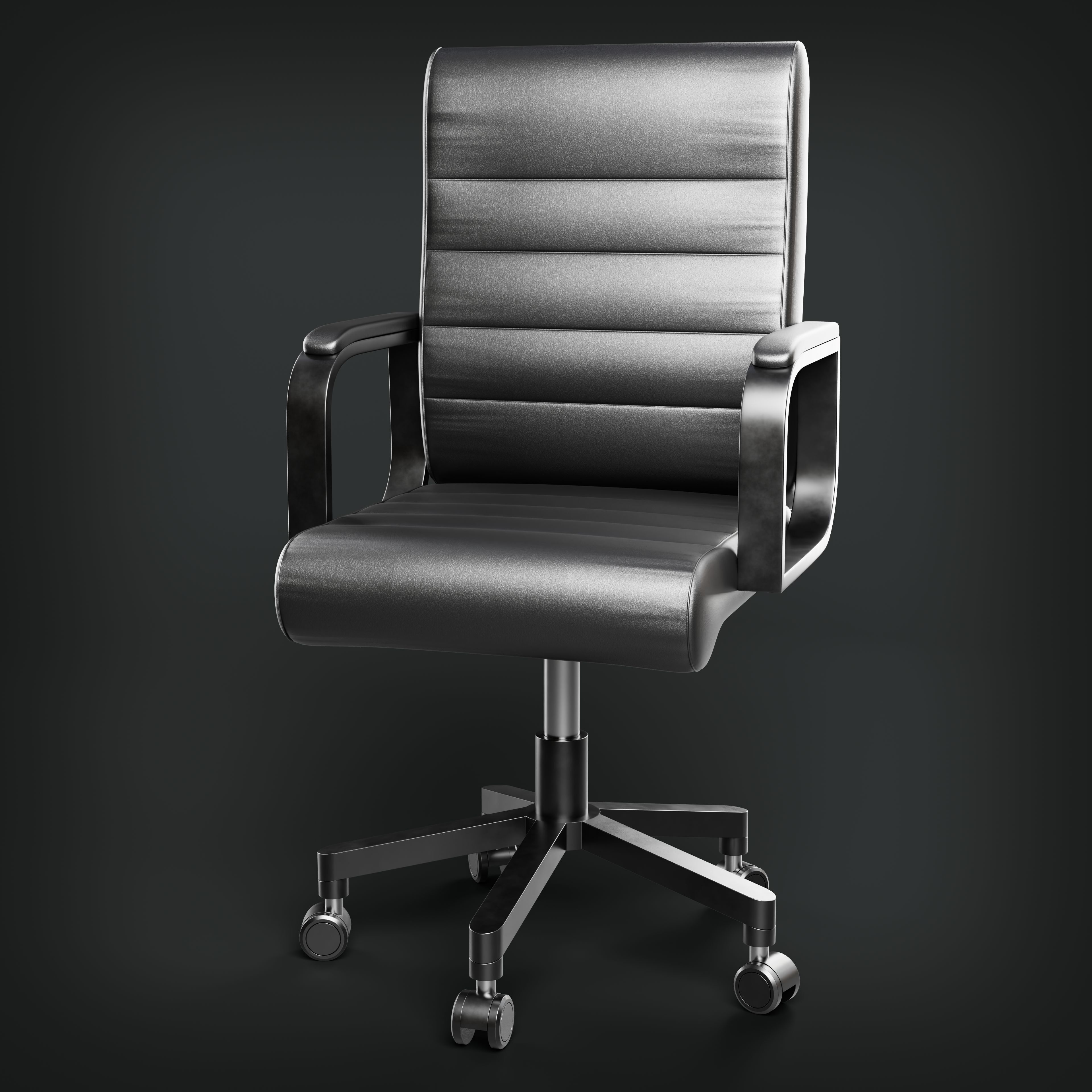 Realistic Office Chair 3D model_2