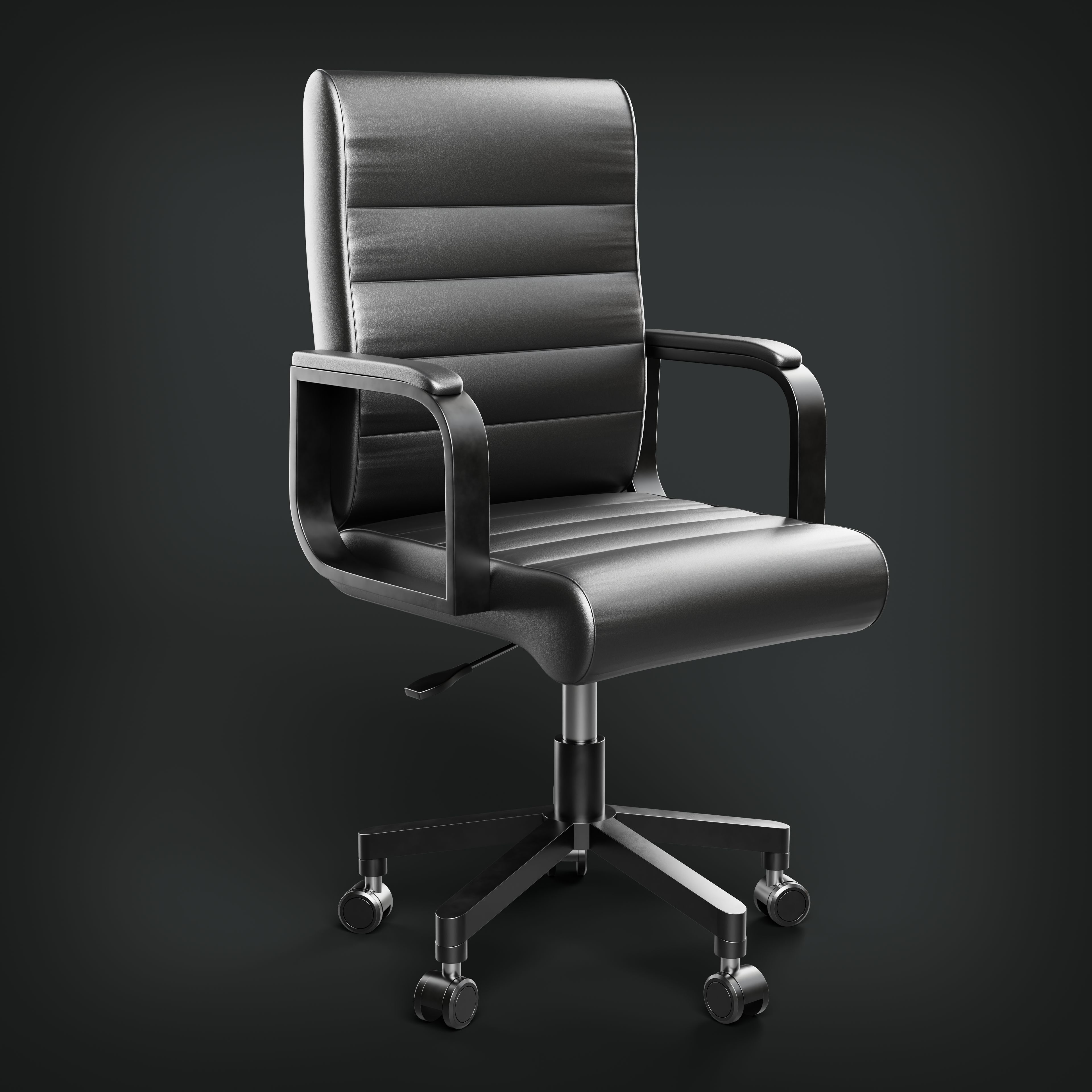 Realistic Office Chair 3D model_3