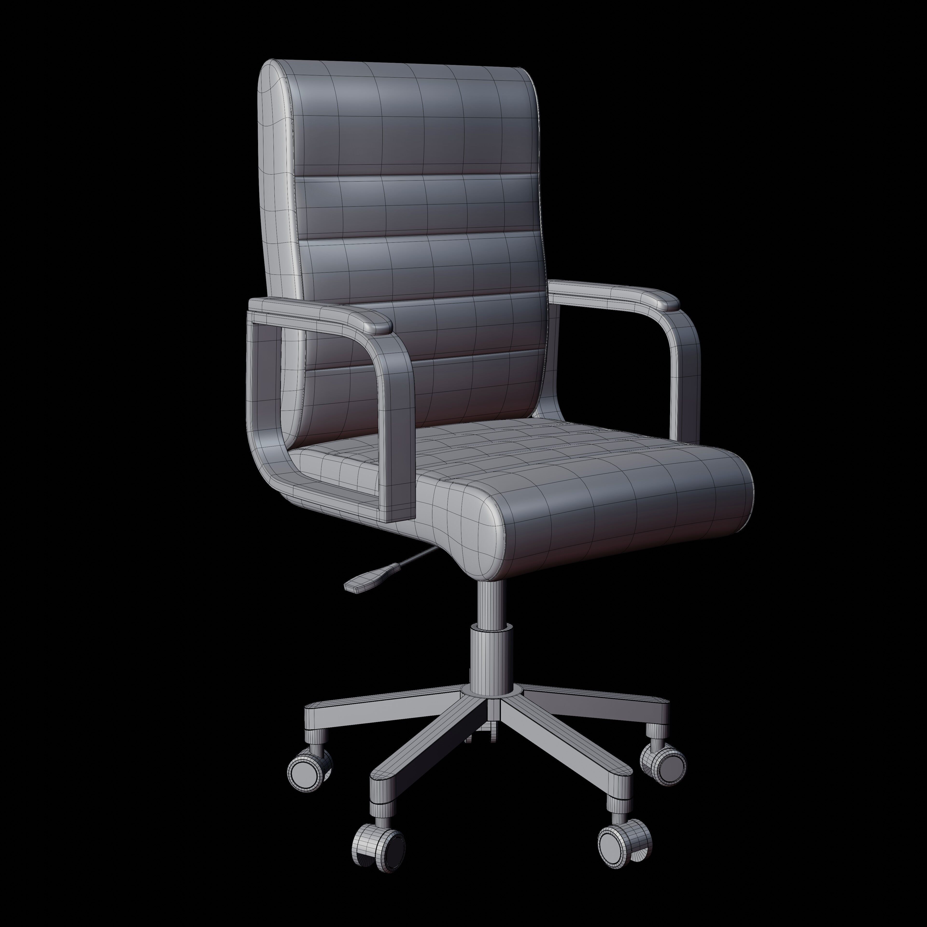 Realistic Office Chair 3D model_15