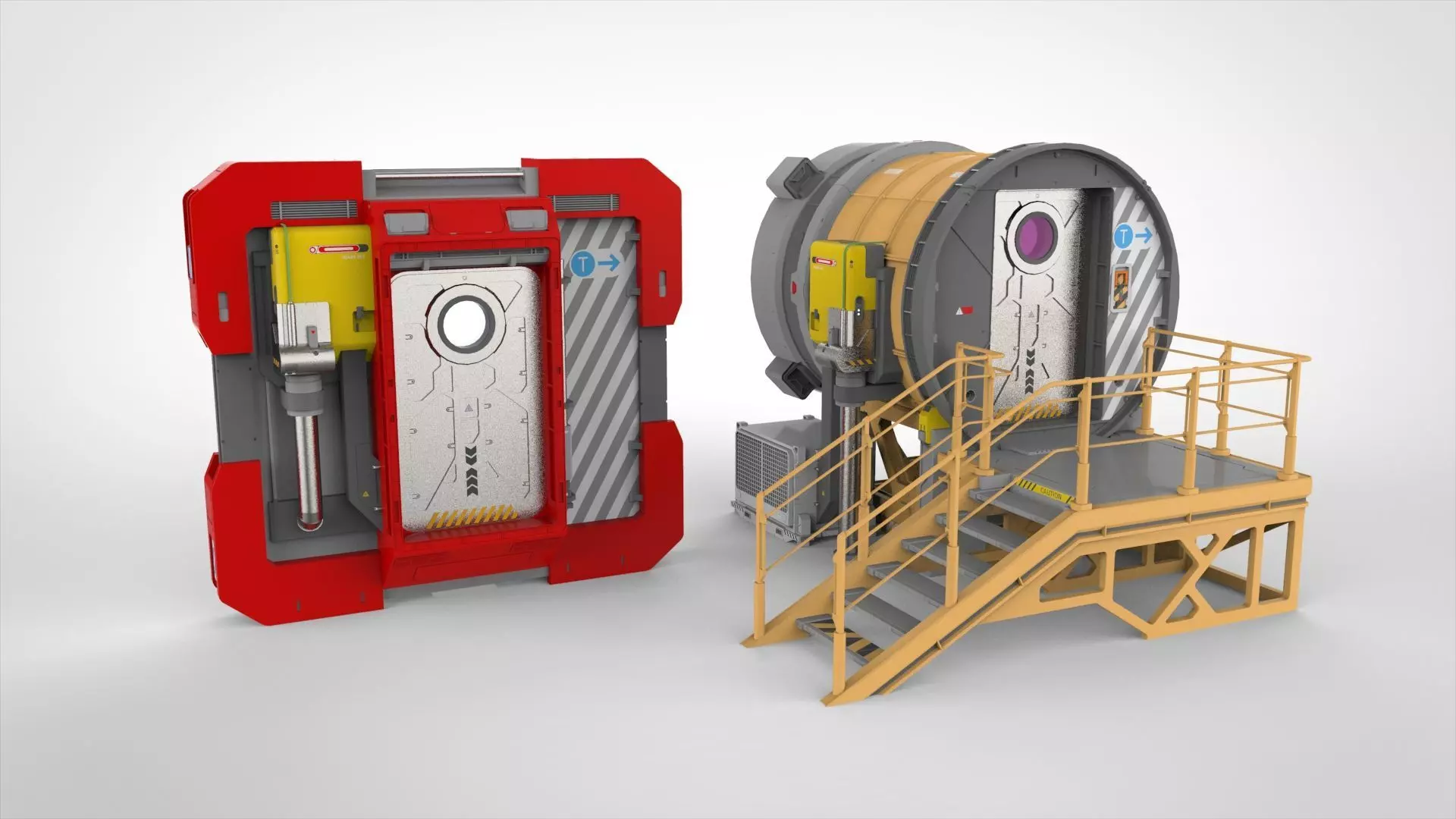 Sci fi door 25 3D model_0