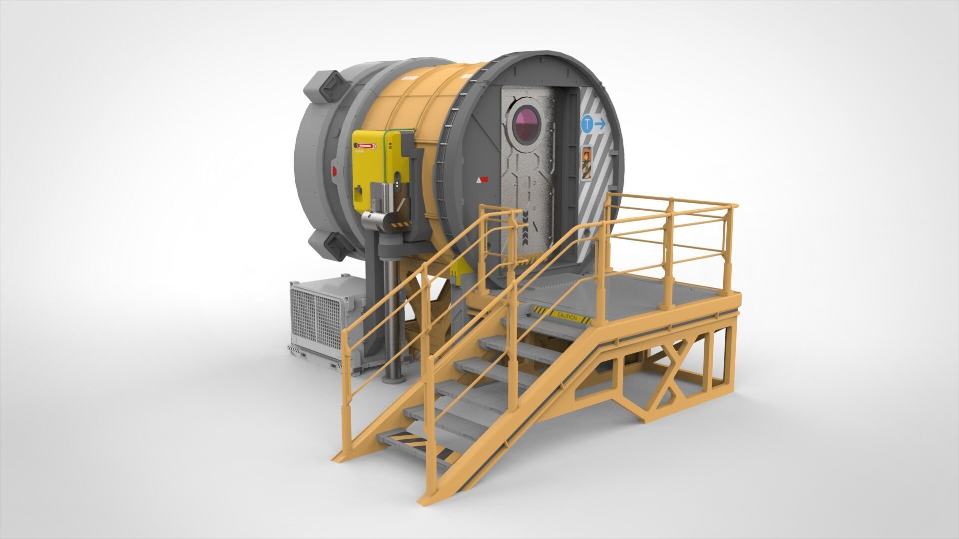 Sci fi door 25 3D model_3