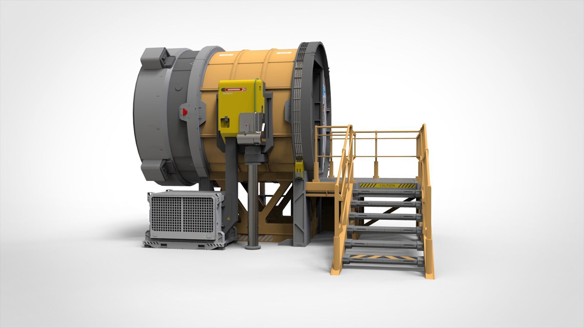 Sci fi door 25 3D model_2