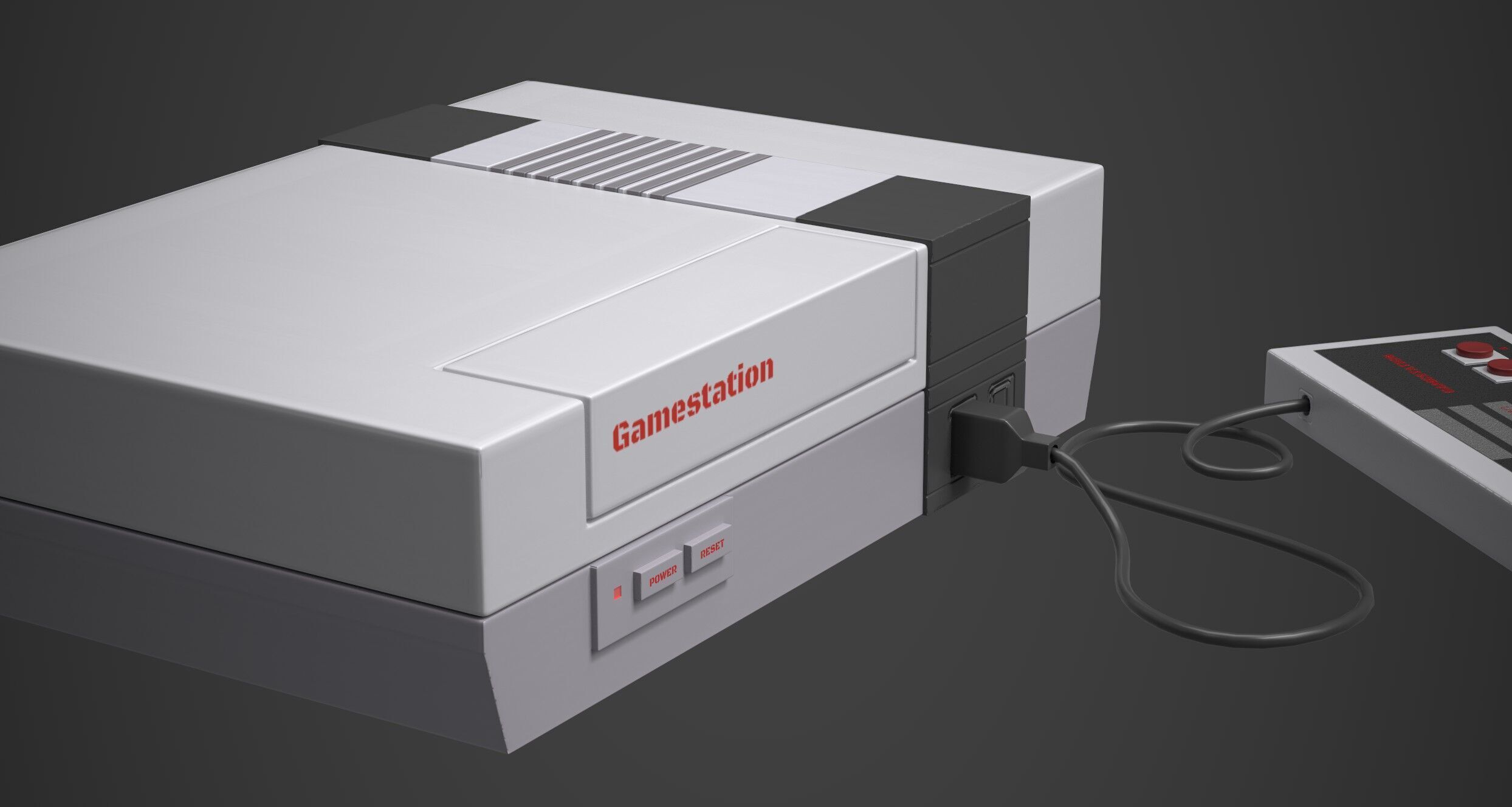 Nintendo NES Console Set  3D Model 3D model_1