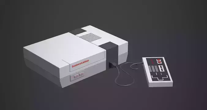 Nintendo NES Console Set  3D Model