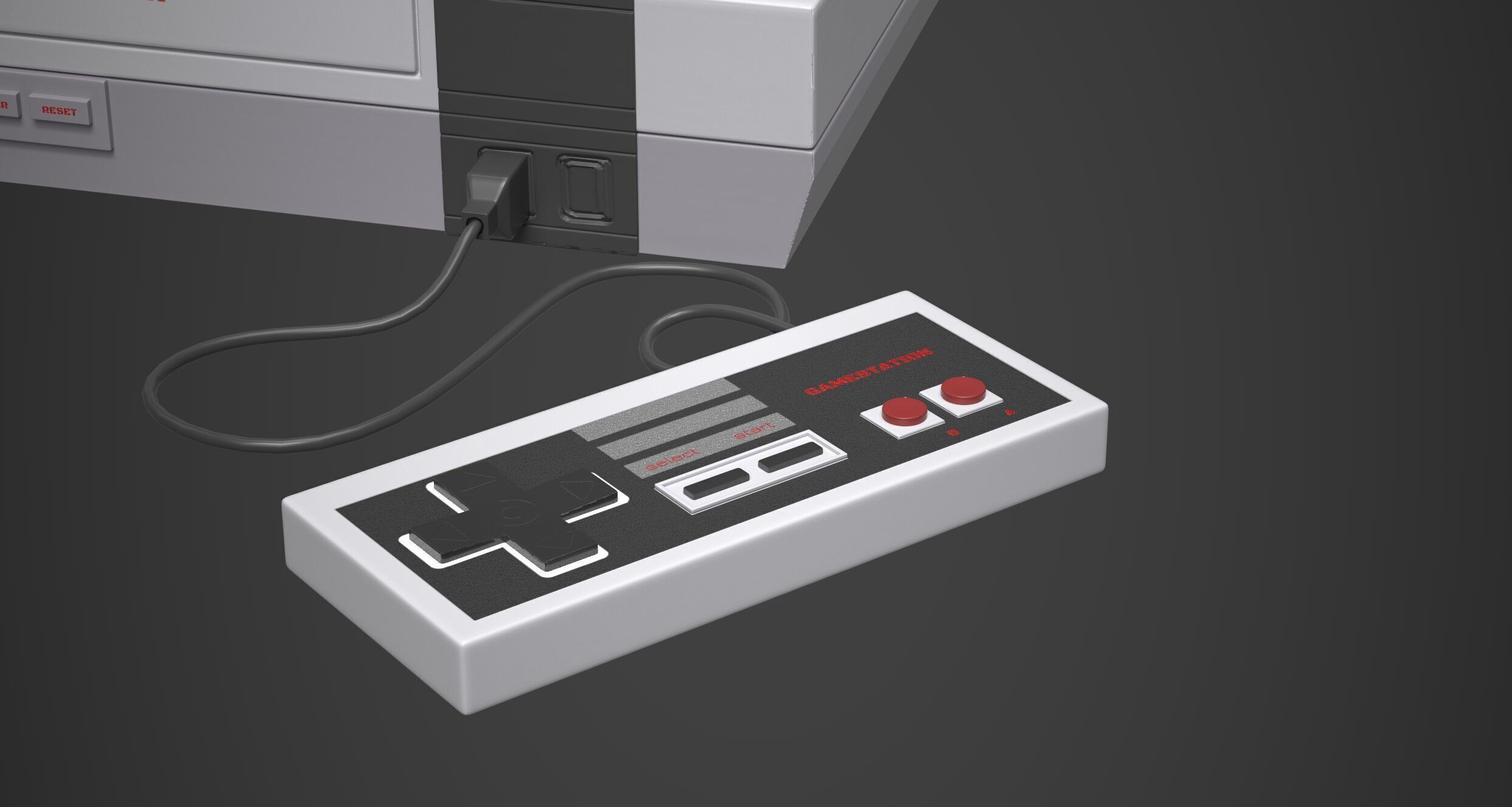 Nintendo NES Console Set  3D Model 3D model_2