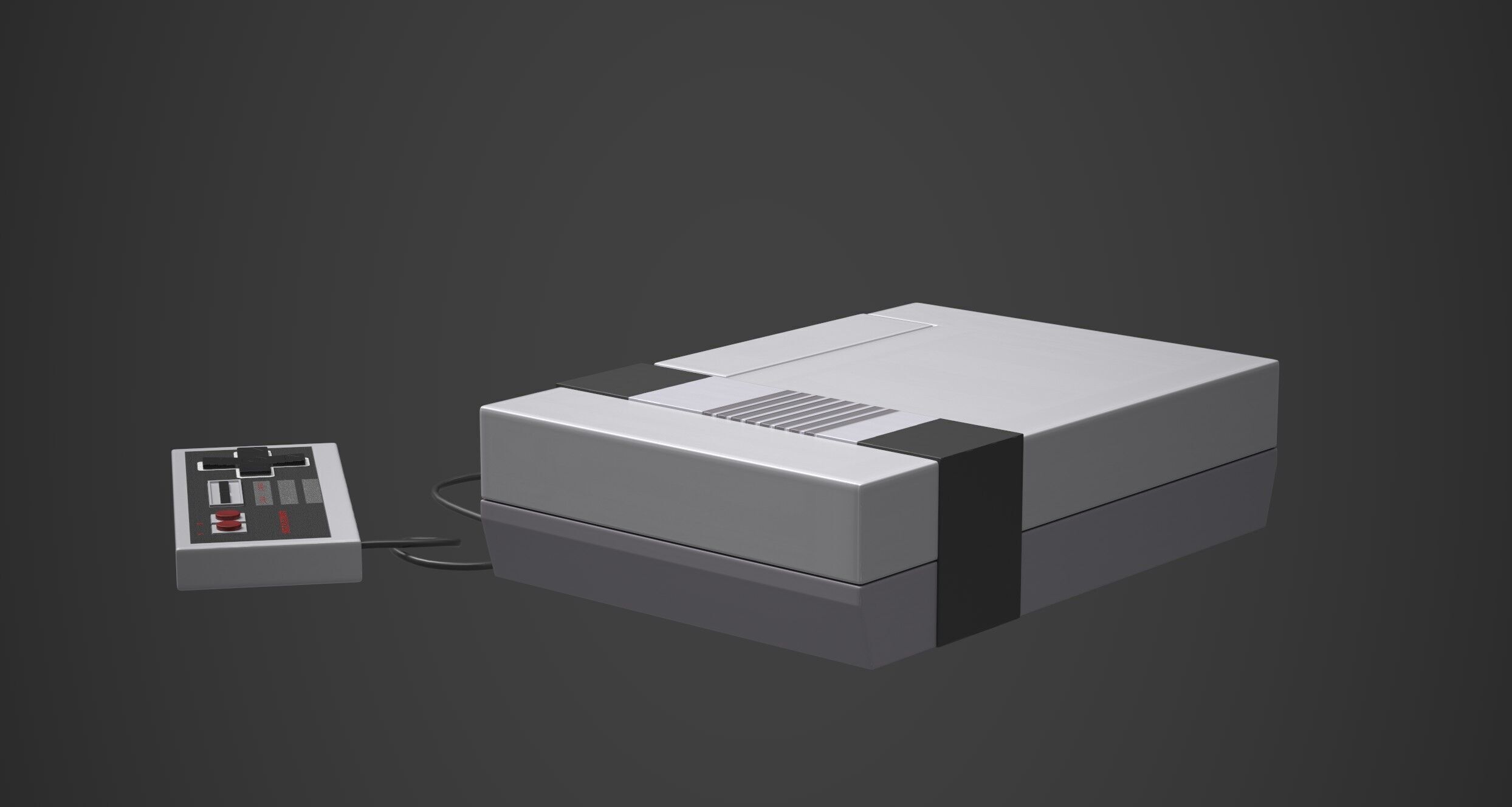 Nintendo NES Console Set  3D Model 3D model_3