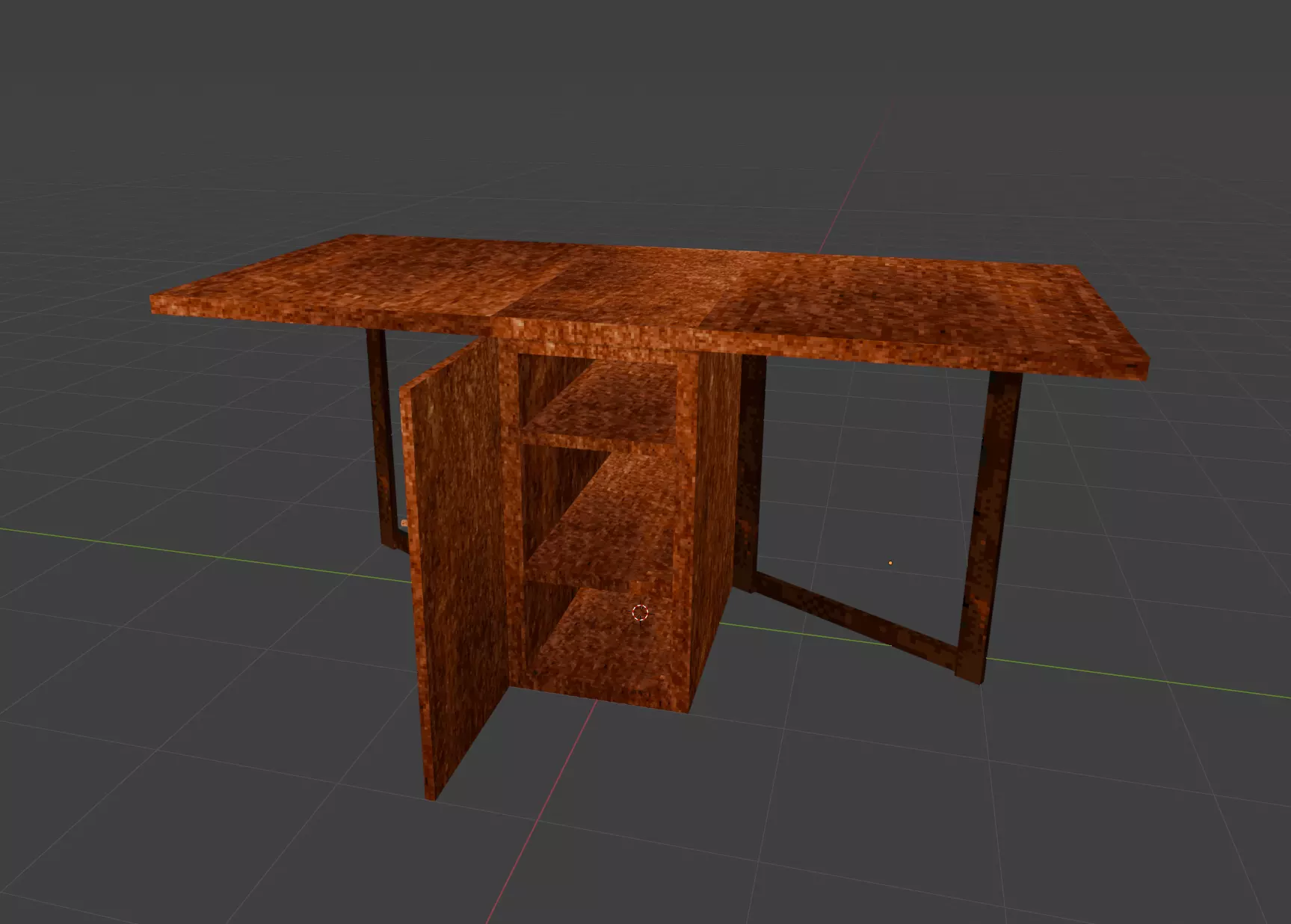 Soviet Table PS1 Style Low-poly 3D model_0