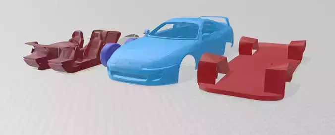 1997 Toyota Supra MK4 - Separate Parts Model 3D print model
