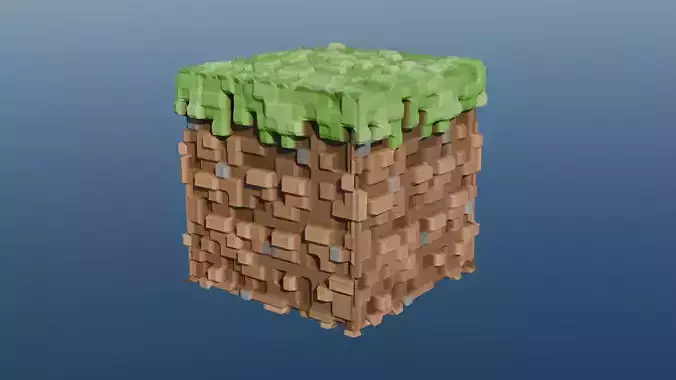 Minecraft 3d Grass Block  3D model