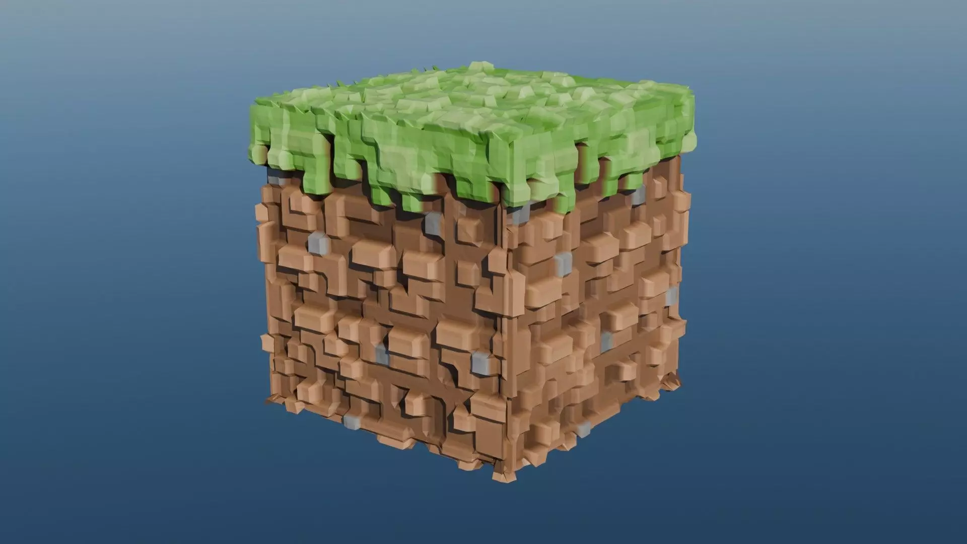 Minecraft 3d Grass Block  3D model_0